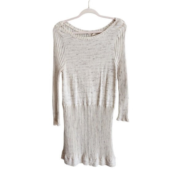 Anthropologie Moth Heathered Ribbed Sweater Dress Size Large - Picture 2 of 13